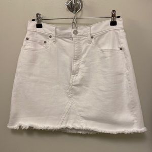 Gap Denim Mini Skirt, White, Size 4